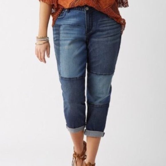 Lane Bryant Denim - Lane Bryant Patchwork Capri Jeans Size 16